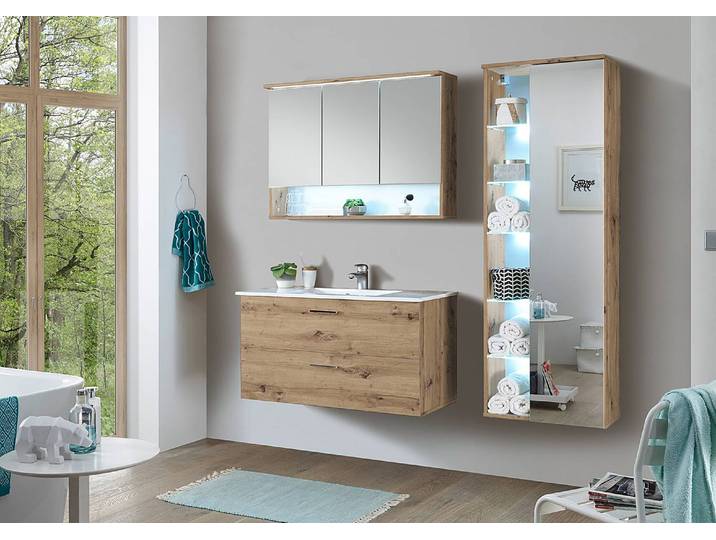 Waschtisch 99 x 53 x 45cm Braun