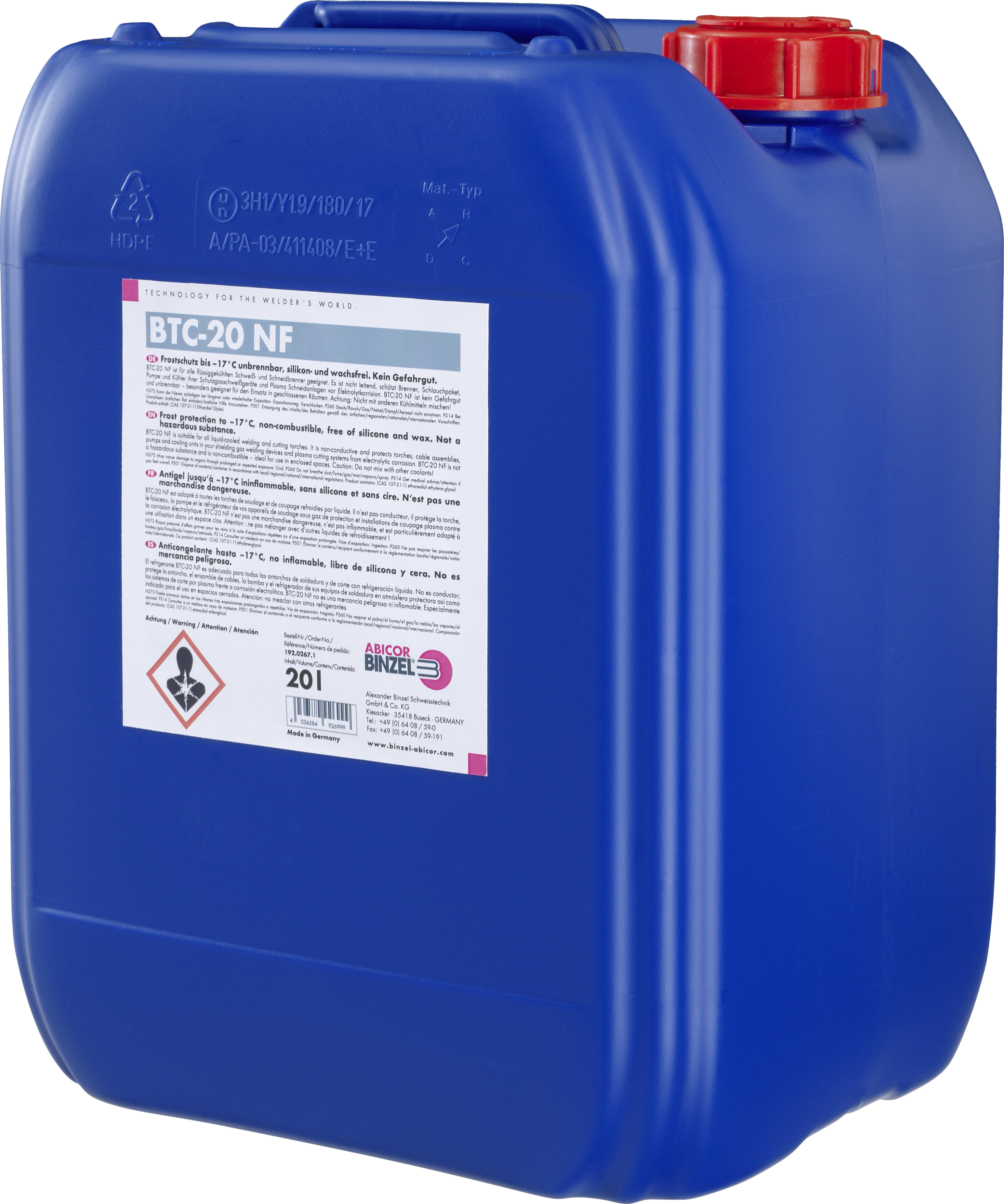 Elmag Kühlflüssigkeit BTC-50 NF, 20 lt. bis -45° C, 56409