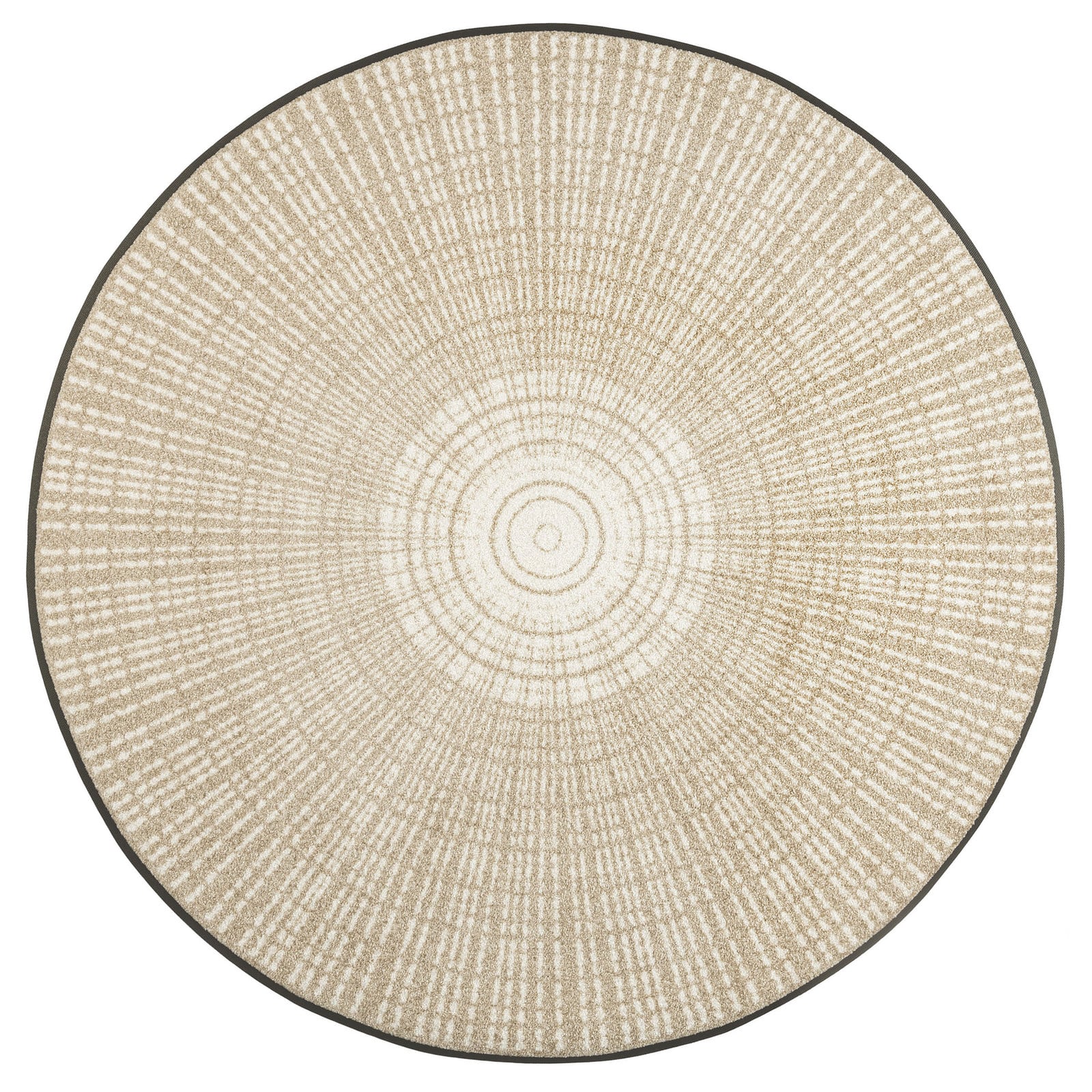 home24 Deur- en schoonloopmat Cascara rond Ø 115cm beige