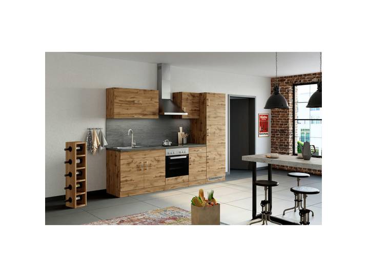 Held Küchenleerblock, Eichefarben, Holzwerkstoff, nur wie online abgebildet bestellbar, 270x200x60 cm, in den Filialen individuell planbar, Küchen, Küchenblöcke, Küchenzeilen, Küchenzeilen ohne Geräte