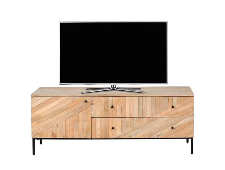 Mendler TV-Rack HWC-L95 Massiv-Holz Mango 56x145x43cm, Natur