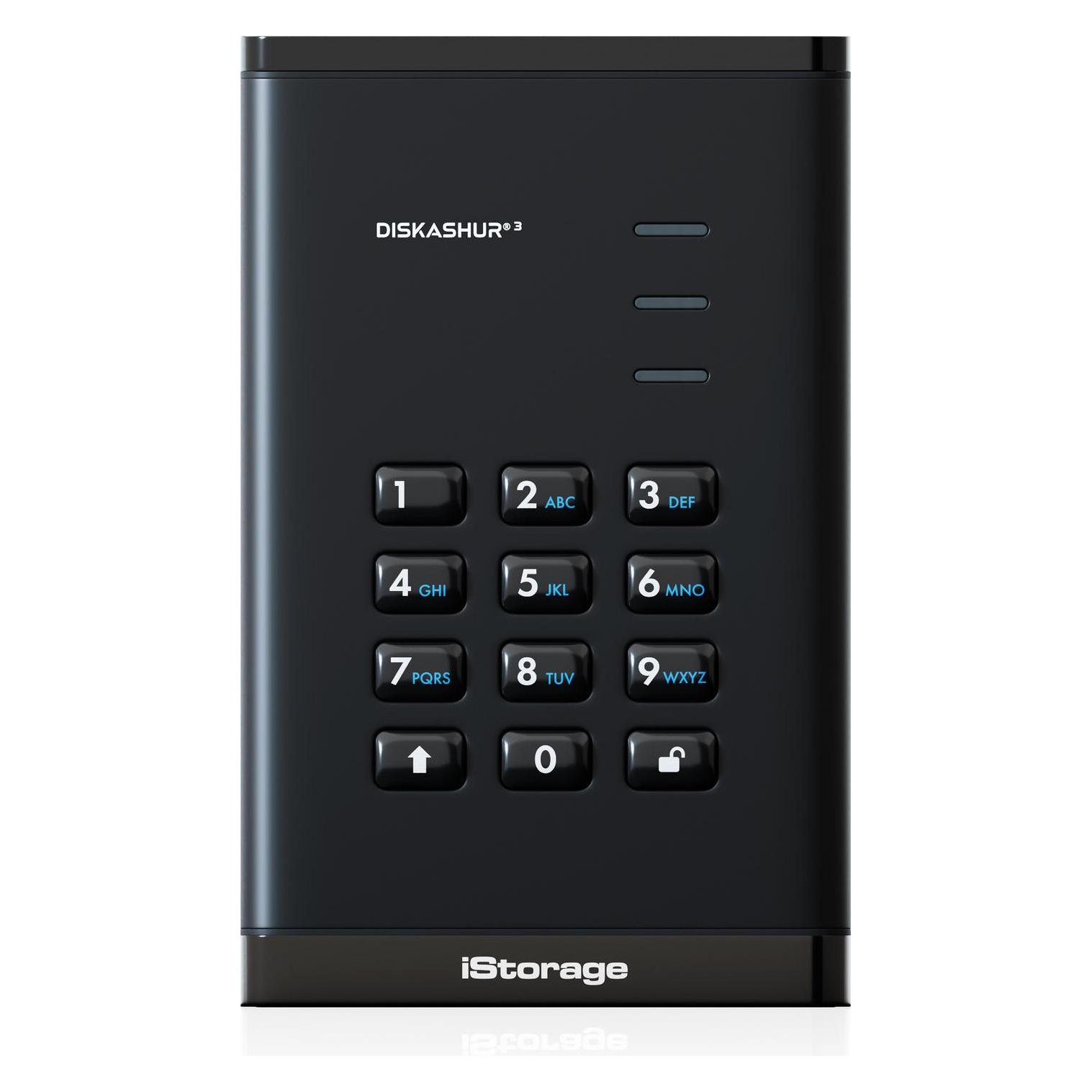 iStorage diskAshur3 SSD 4TB - Black (4 TB) (IS-DA3-256-SSD-4000-B)