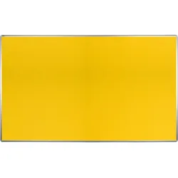Textiltafel ekoTAB mit Alurahmen, 2000 x 1200 mm, gelb