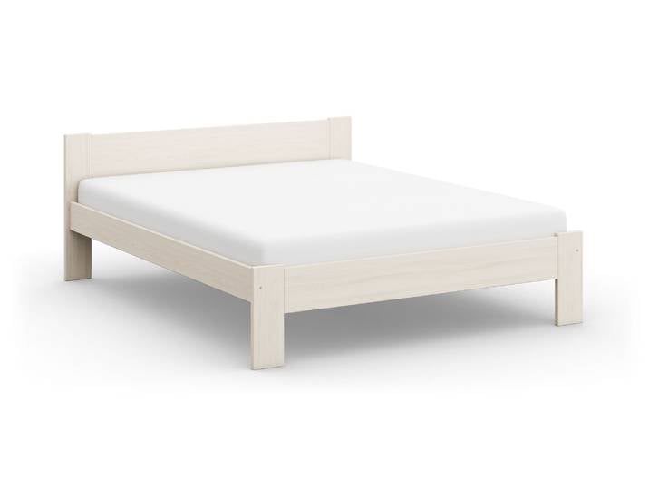 Naturwohnen Massivholzbett 140x200cm Natürlich Weiß lasiert Serie Arbor Design und Handwerk perfekt vereint mit bioola® colour veredelt