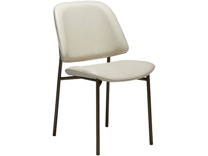 DAN-FORM Stuhl 2er-Set Ohmy creme/gold Kunstleder