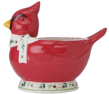Pfaltzgraff Winterberry Cardinal Treat Bowl, 25 Oz