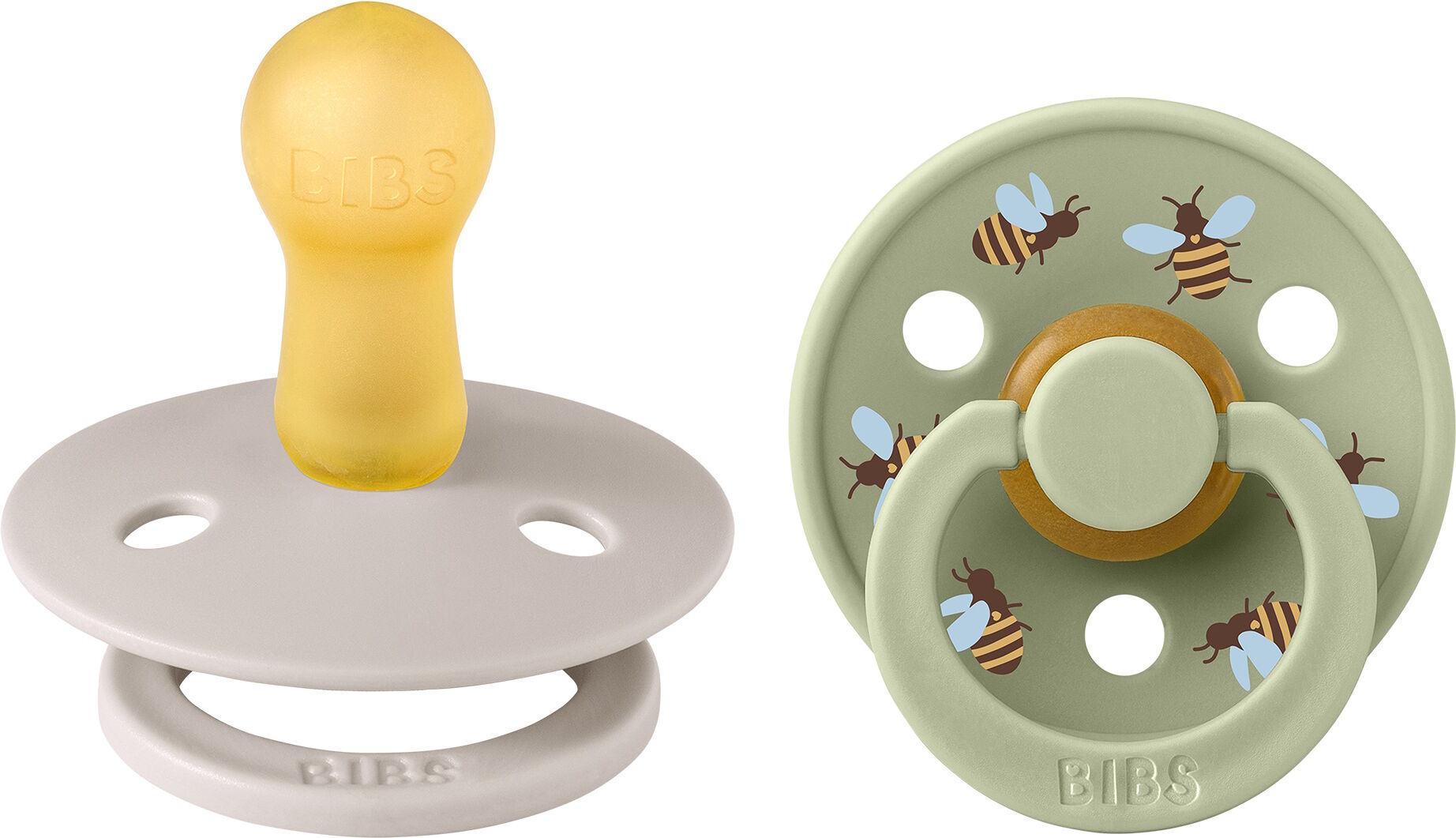 BIBS Pacifier Studio Colour 2-pak Bumblebee Mushroom Mix Size 2 2 stk