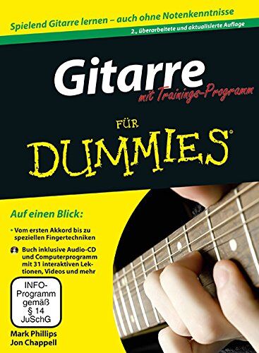 Mark Phillips - Gitarre für Dummies mit Trainings-Programm (Fur Dummies) - Preis vom 11.10.2026 15:43:13 h
