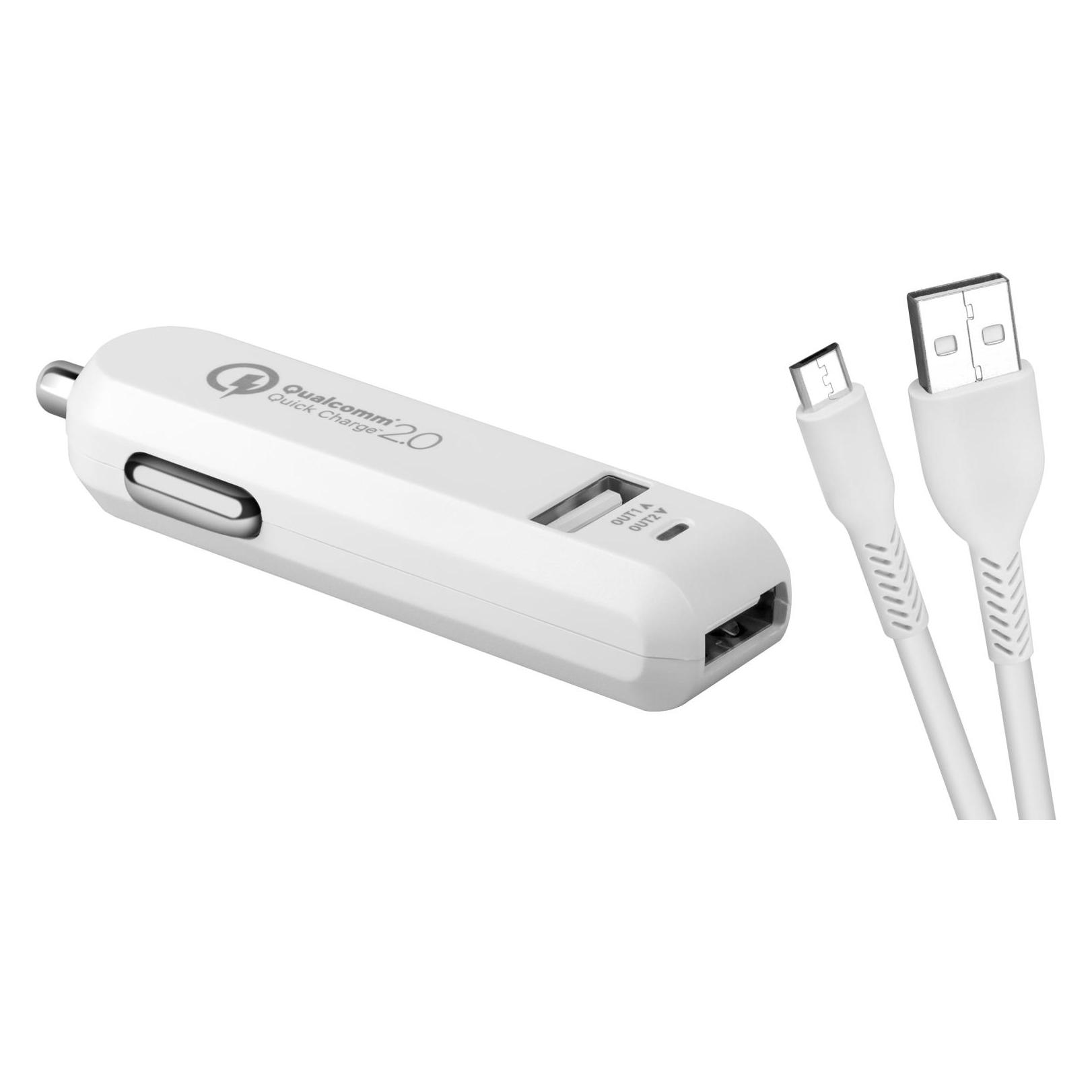 Avacom CarMAX 2 Autoladegerät (microUSB) weiss / 2x Qualcomm Quick Charge 2.0 / microUSB-Kabel (NACL-QC2XM-WW)