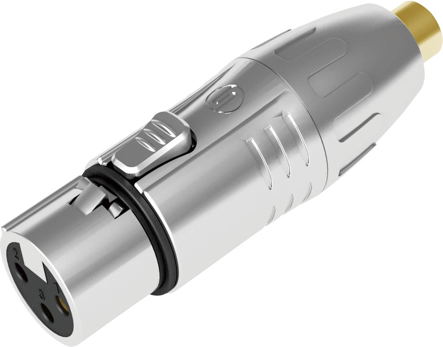 Seetronic Xlr 3p Buchse Auf Cinch-Buchse Goldkontakte – Silbernes Gehäuse