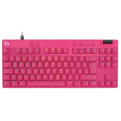 Logitech Gaming PRO X TKL RAPID Gaming Tastatur kabelgebundene Gaming Tastatur mit magnetischen Switches, magenta