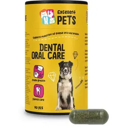 Excellent Pets Zahnpflege-Kapseln 90 Stück, zur Unterstützung der Mundhygiene bei Hunden und Katzen