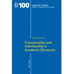Commonality and Individuality in Academic Discourse, Fachbücher von Maurizio Gotti