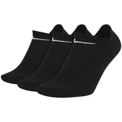 Nike Unisex Everyday Lightweight No-Show Training Socks (3 Pairs) schwarz