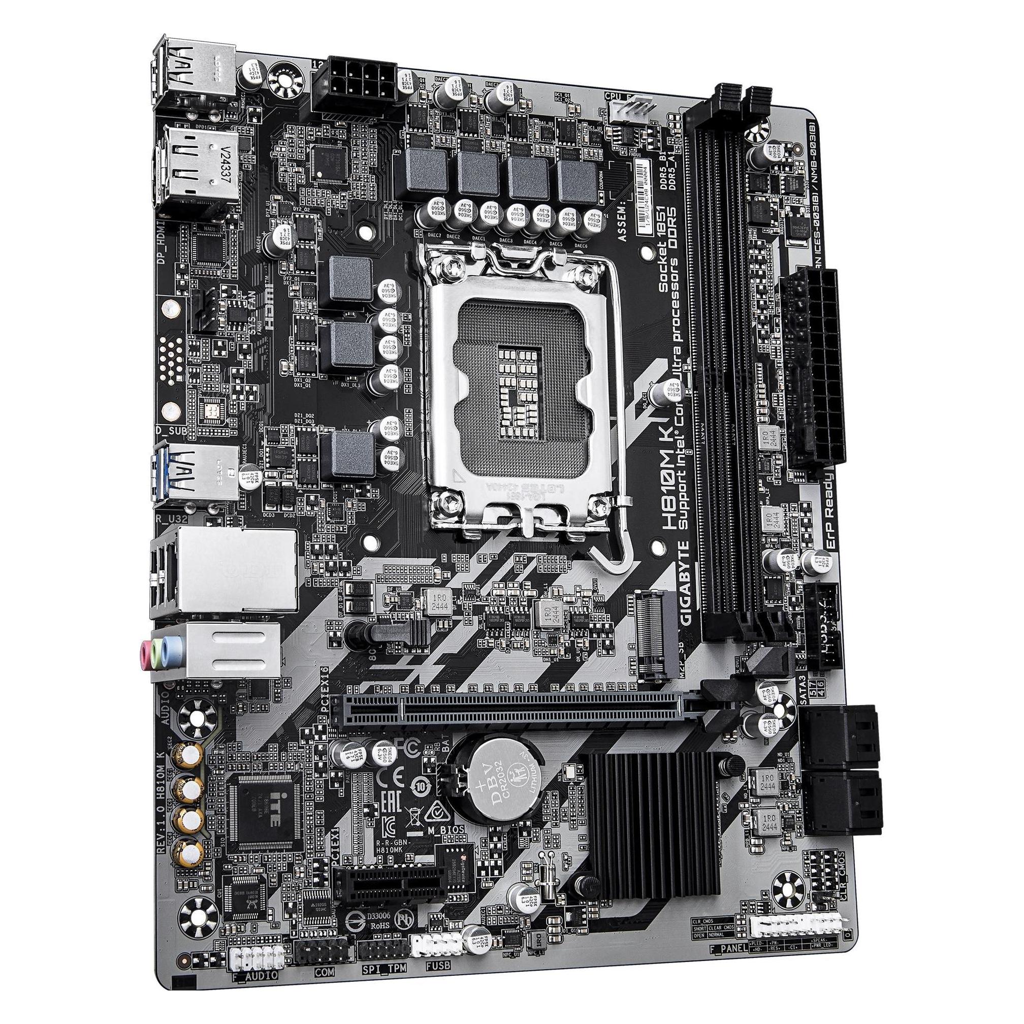 Gigabyte H810M K (H810,S1851,mATX,DDR5 (LGA 1851, Intel H810, mATX) (H810M K)
