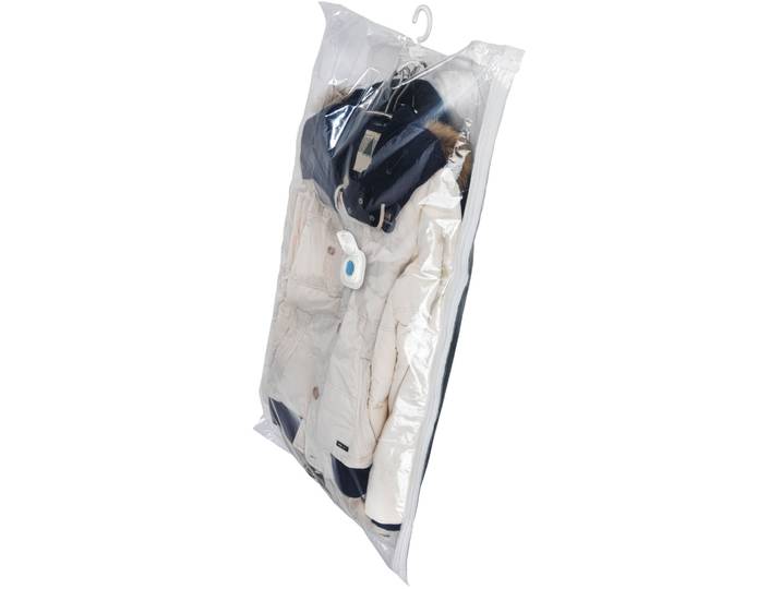 Kleidersack WENKO Vakuum Größe L , transparent, Kunststoff, Kleidersäcke, Kleidersack, Vakuumbeutel für Kleidung, platzsparend im Kleiderschrank
