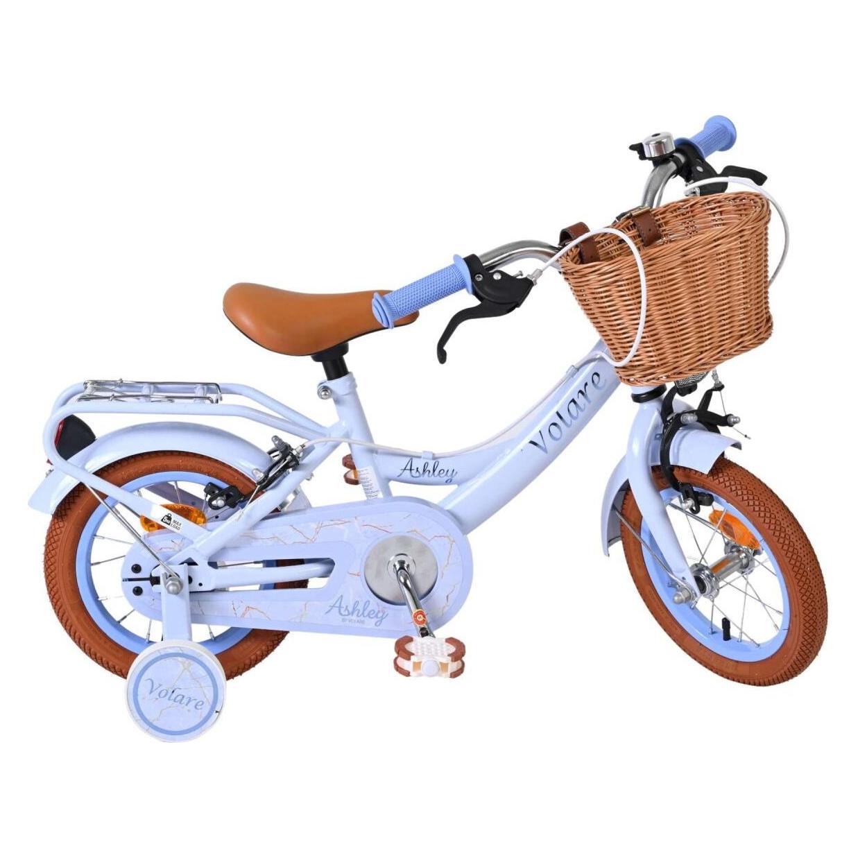 Volare Ashley Kinderfahrrad Mädchen 12 Zoll Pastellblau mit zwei Handbremsen (12") (71815013)