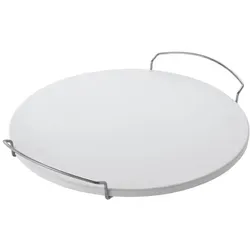 Rösle Pizzastein Schamott, Rund 42 cm Chrom, Alu, Nickel, Stahl