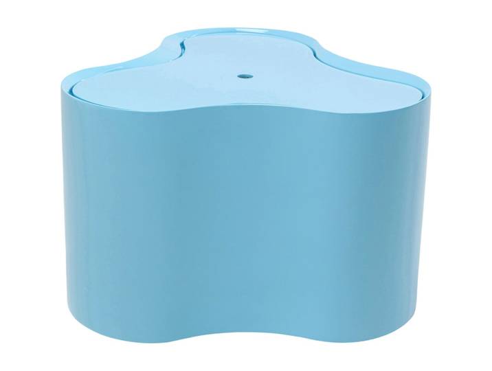 Table basse avec rangement en fibre de verre bleue