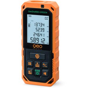 geo-FENNEL Laser-Entfernungsmesser 300160, GeoDist 60 GREEN, 60m Messbereich, beleuchtetes Display