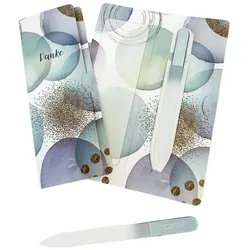 Glasnagelfeile blau „Danke“ - Geschenkset 1 St