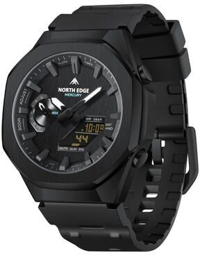 Everyday Crate NORTH EDGE Mercury Outdoor Sports Watch 5ATM Digital Analog Watch With Luminous Display black
