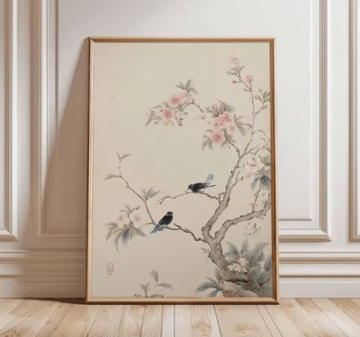 Inspire Curations Japanese Zen Pine Tree Canvas Poster Minimalist Oriental Wall Art Decor tl1743 50x70cm No Frame