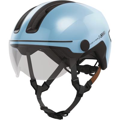 Fahrradhelm ABUS "HUD-Y ACE" Gr. S, blau (iced blau), Helme, S Kopfumfang: 51cm - 55cm