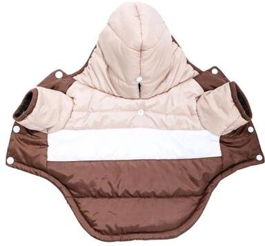 Uplifted Goods Cozy Fleece Dog Jacket For Small Pets coffee xl