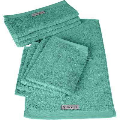 Handtuch Set ROSS "Sinfonie", blau (karibik), Obermaterial: 100% Baumwolle, Handtuch-Sets, beinhaltet Gästetücher und Waschhandschuhe