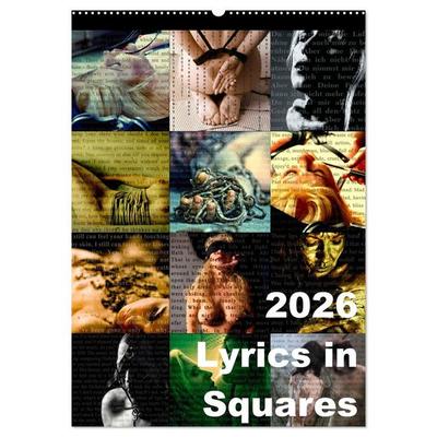 Lyrics In Squares (Wandkalender 2026 DIN A2 hoch), CALVENDO Monatskalender