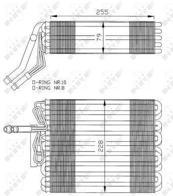 Nrf Verdampfer, Klimaanlage 36025 Für Vw