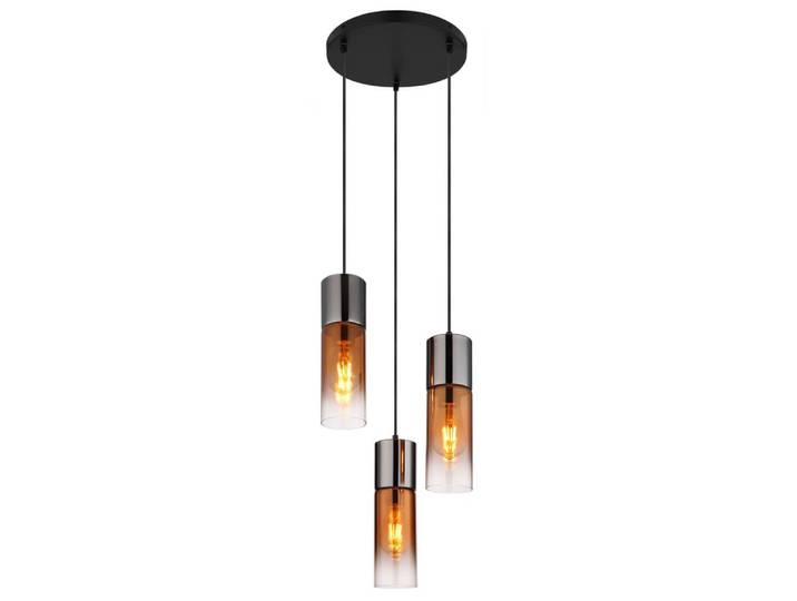 Strakke hanglamp Annika 3-lichts gunmetal rond Globo - 21000-3HG