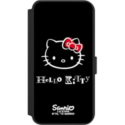 Nivocase Klapphülle für Samsung Galaxy S23+ Handyhülle aus Kunst Leder NIVOflip schwarz Fanartikel Hello (Samsung Galaxy S23+), Smartphone Hülle, Schwarz
