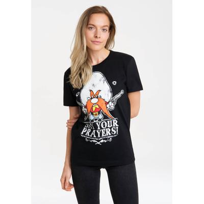 T-Shirt LOGOSHIRT "Looney Tunes", Damen, Gr. 3XL, schwarz, 100% Baumwolle, bedruckt, normal, Rundhals, Shirts T-Shirt, mit lizenziertem Print