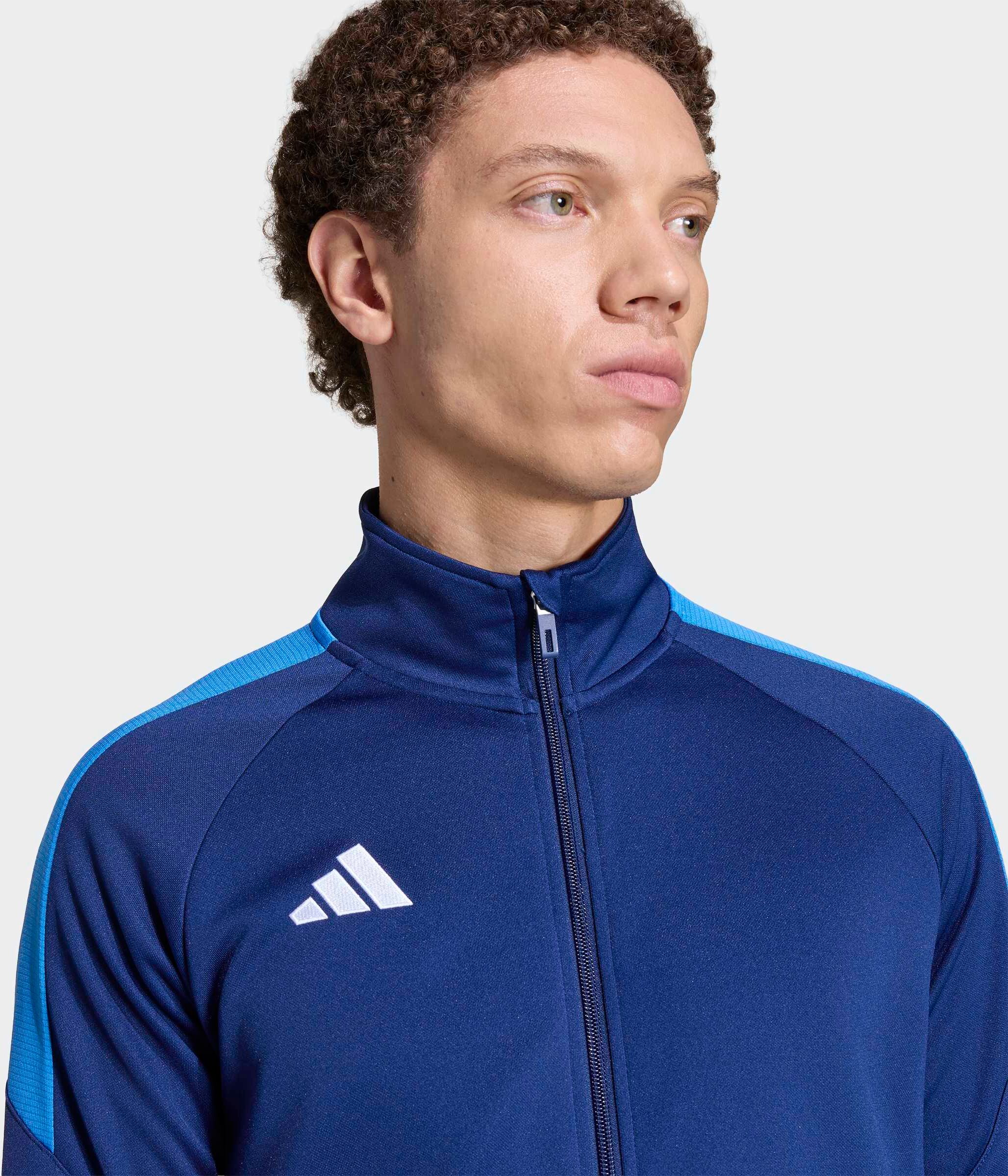 Trainingsanzug ADIDAS PERFORMANCE "TIRO ES TS", Herren, Gr. XXL, dkblau, broyal, weiß, Obermaterial: 100% Polyester, Sportanzüge Trainingsanzug, zweiteiliger Trainingsanzug, sportlicher Stil dkblau, broyal, weiß XXL