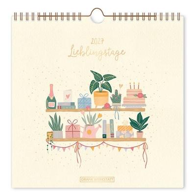 Wandkalender quadratisch 2027 Lieblingstage
