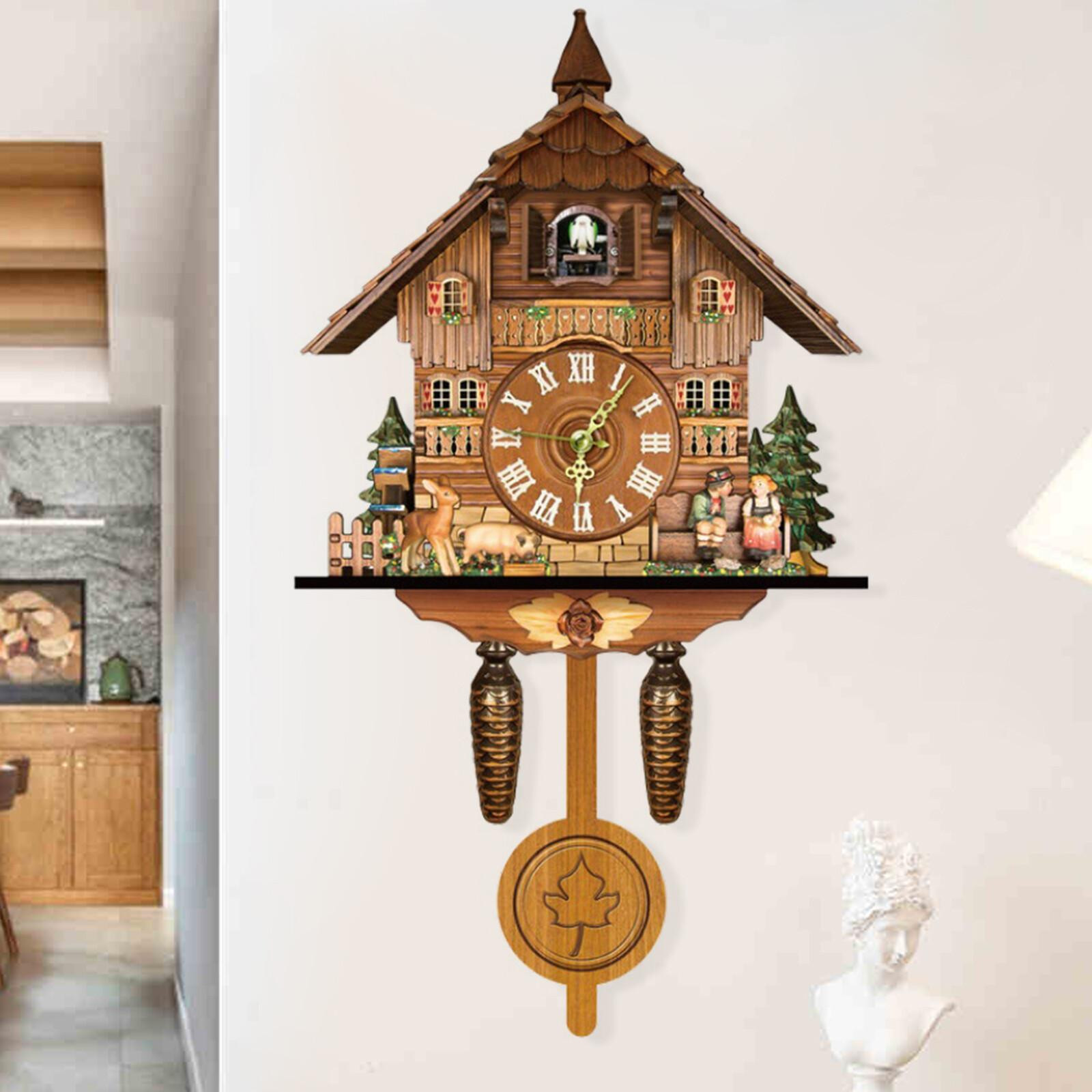 Selius Koekoeksklok Antiek - Multicolor - Wandklok met Analoge Wijzerplaat