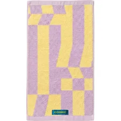 Textil Badetuch 50 x 90 cm, violett-gelb