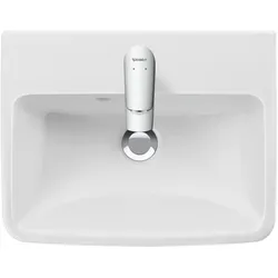 Duravit No.1 Handwaschbecken, mit Hahnloch und Überlauf, 450x350mm, glasiert, weiß, 0743450000