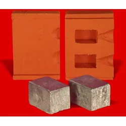 Zinn Giessform Barren 2er - Silikonform hitzebeständig - benötigt ca. 40g Reinzinn