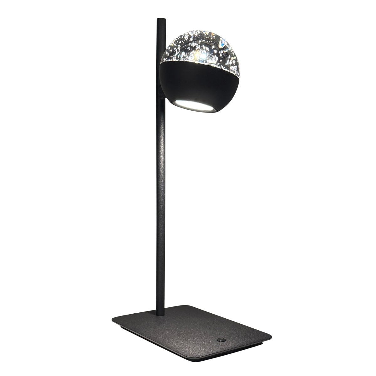 Steinhauer Belluno Led bureaulamp zwart met glas - Dimbaar
