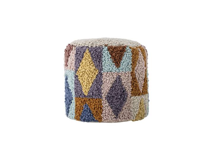 Pouf Ø34 cm en coton multicolore Miaki