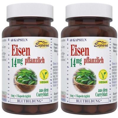 Eisen 14 mg pflanzlich Kapseln 2x 2x60 St