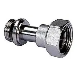 Opal Ausgleichstülle R173X033 Messing verchromt, 1/2", selbstdichtend, mit Überwurfmutter
