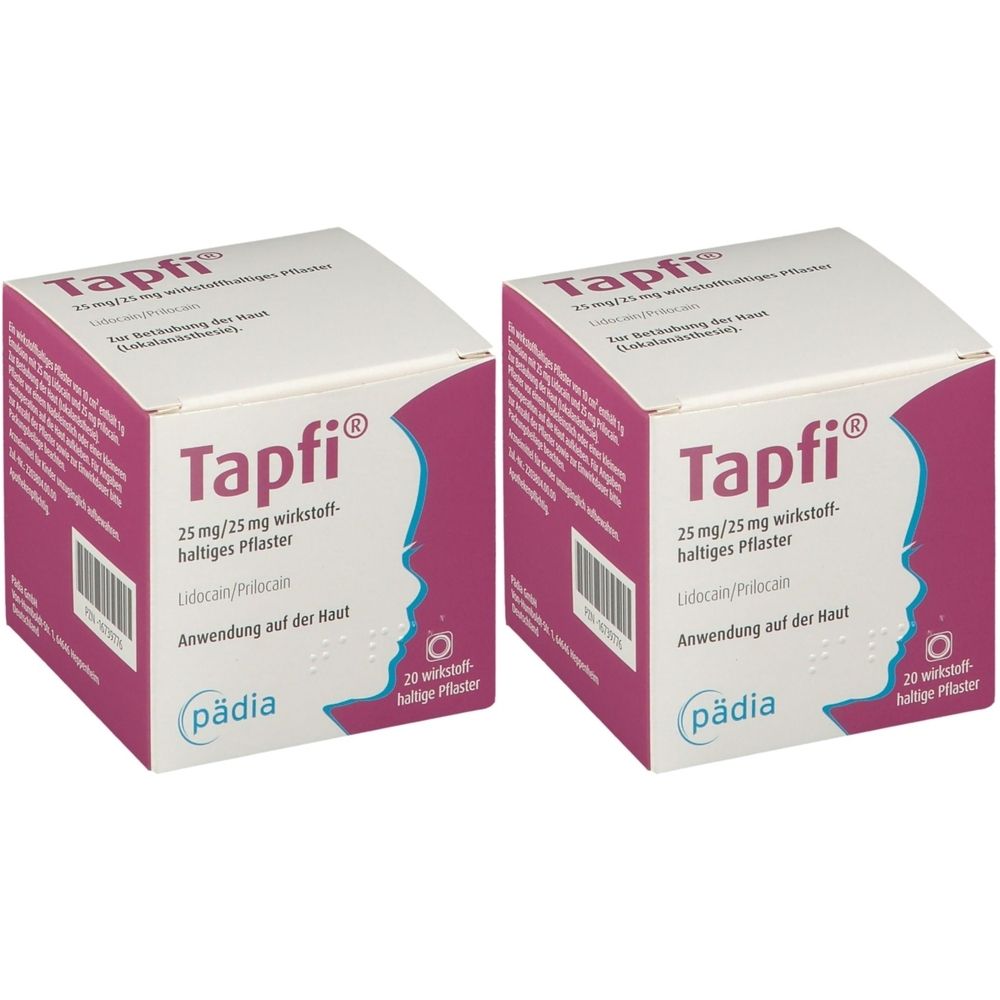 2x Tapfi 25 mg/25 mg wirkstoffhaltiges Pflaster 2x20 St