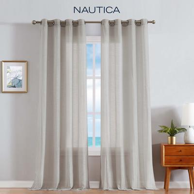 Nautica Cordelia Crushed Sheer Grommet Extra Wide Curtains (Set of 2)