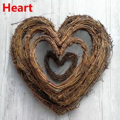 Inspired Finds EverJoy Christmas Artificial Wreath Handmade Wicker Vine Rattan Garland For Holiday, Home & Party Decoration (830CM) heart 10cm