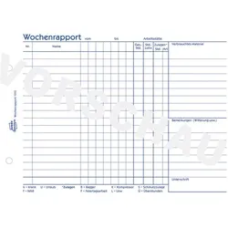 Avery, Formular, Formularbuch Wochenrapport