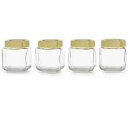 LocknLock 4 Fermentiergläser aus Natronkalkglas mit Schraubdeckel je 1,0L Volumen